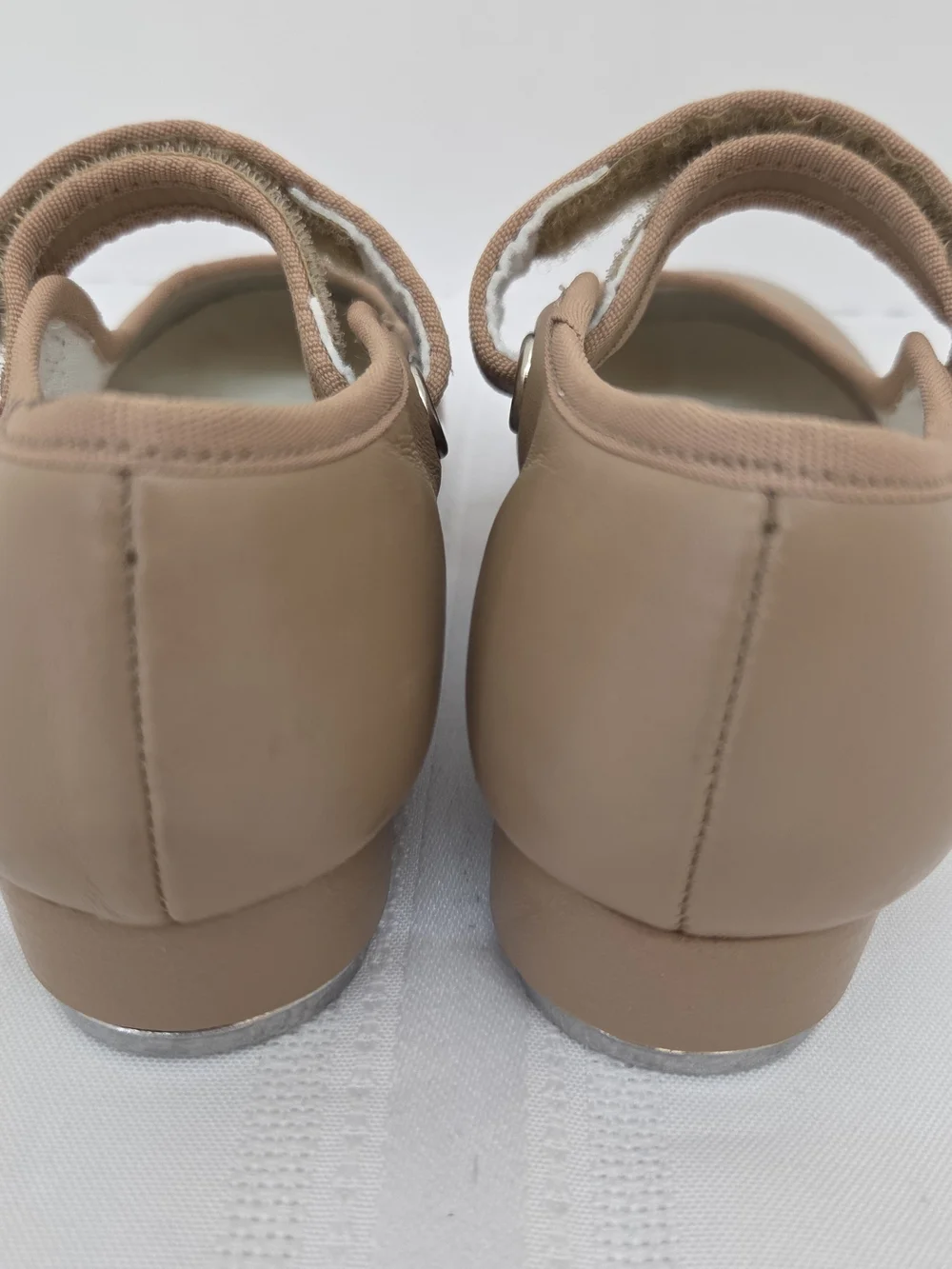 Capezio Kids Mary Jane Tap Shoes Sz 12.5 Taupe Dance